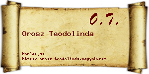 Orosz Teodolinda névjegykártya